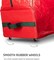 Christmas Tree Storage Bag 7.5 Ft - Rolling Christmas Tree Storage Box - Plastic, Durable Handles and Wheels - Medium Christmas Tree Bag - Red